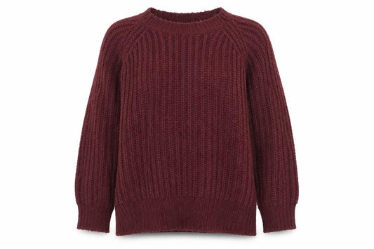 Vila Women Brown Size S Cable-Knit Raglan Crew Neck Pullover Jumper