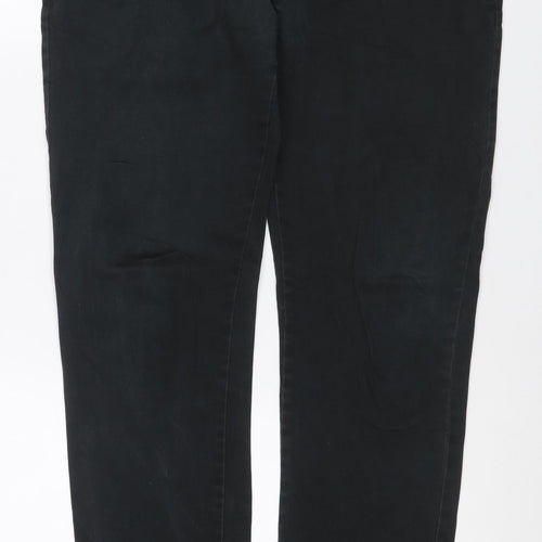 Denim Co Men's Black W34 L32 Stretch Slim Chino Trousers Cotton