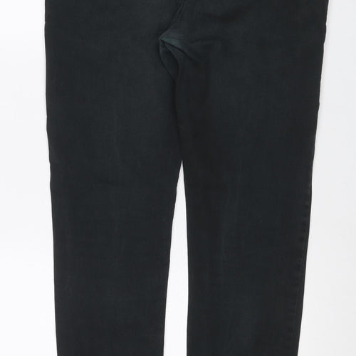 Denim Co Men's Black W34 L32 Stretch Slim Chino Trousers Cotton