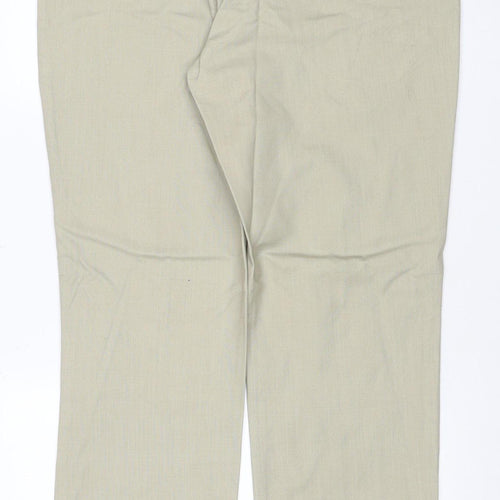 Cruise Men’s Beige 36R Straight Leg Formal Dress Trousers