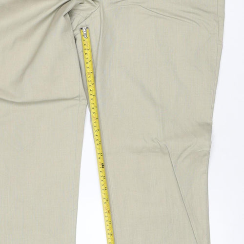 Cruise Men’s Beige 36R Straight Leg Formal Dress Trousers