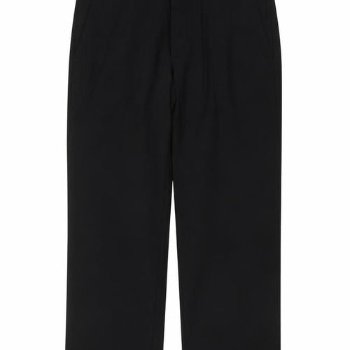 Marks and Spencer Men's Black 34 Regular Formal Dress Trousers Straight