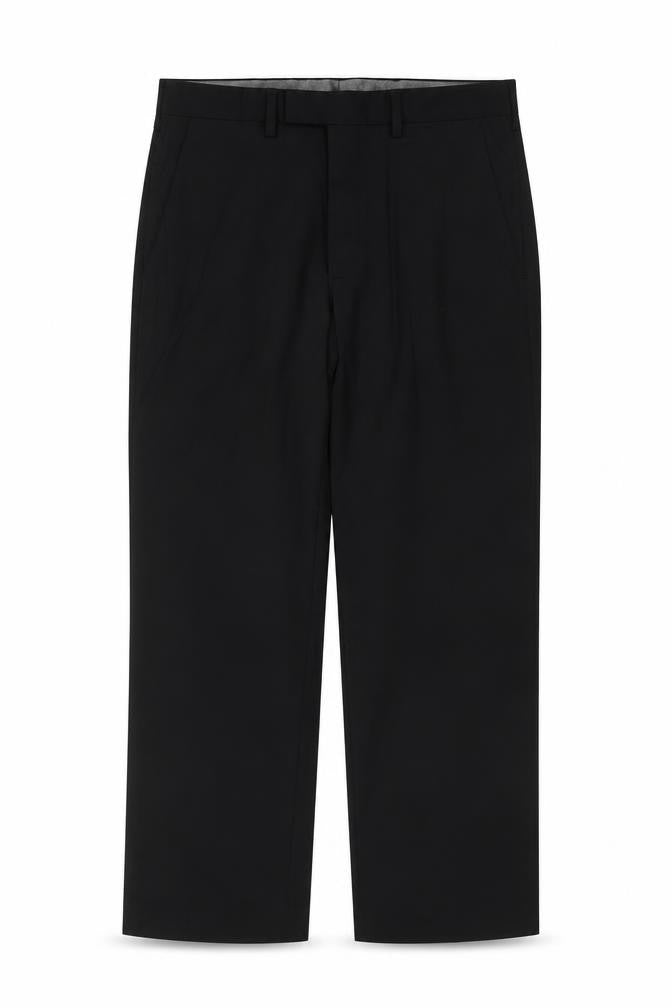 Marks and Spencer Men's Black 34 Regular Formal Dress Trousers Straight