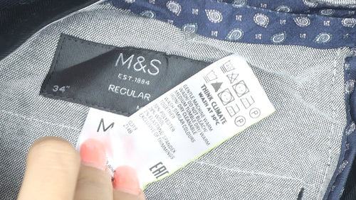 Marks and Spencer Men's Black 34 Regular Formal Dress Trousers Straight