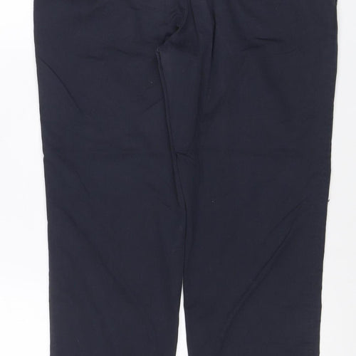 Uniqlo Women Black UK 12 Wide-Leg Tailored Work Trousers Pockets