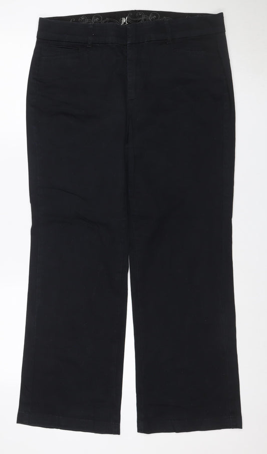 JM Collection Women’s Black Size 12 Straight Stretch Cotton Jeans