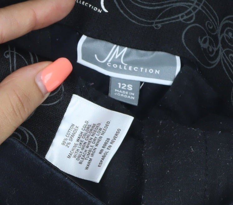 JM Collection Women’s Black Size 12 Straight Stretch Cotton Jeans