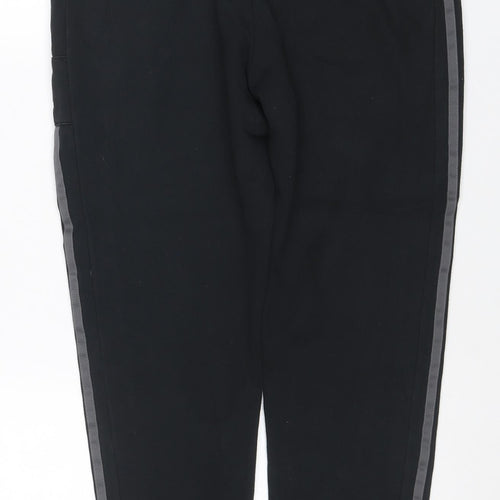 Adidas Teens Black L Jogger Track Pants 3 Stripe Cotton Blend