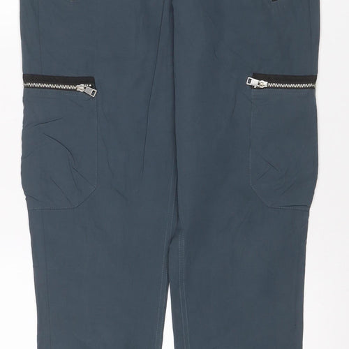 River Island Men’s Blue 30R Cargo Jogger Trousers Zip Pockets