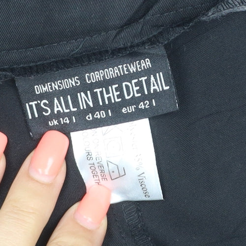 Dimensions Corporatewear Women’s Black UK 14 Straight Dress Trousers