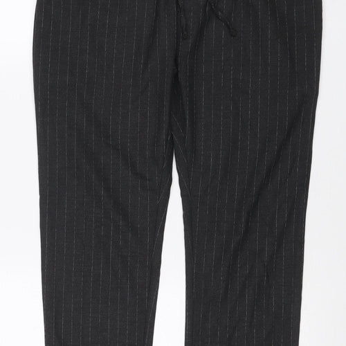 Topman Unisex Black Pinstripe Stretch Skinny Trousers W34 L30
