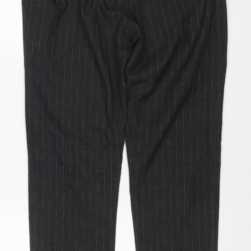 Topman Unisex Black Pinstripe Stretch Skinny Trousers W34 L30