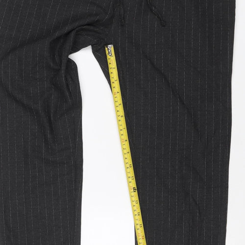 Topman Unisex Black Pinstripe Stretch Skinny Trousers W34 L30