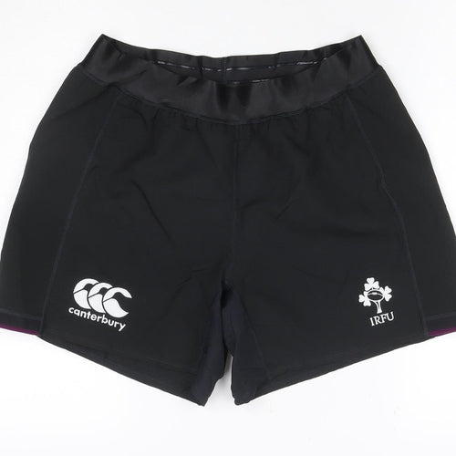 Canterbury Mens Black Size 36 Rugby Compression Shorts IRFU Vodafone