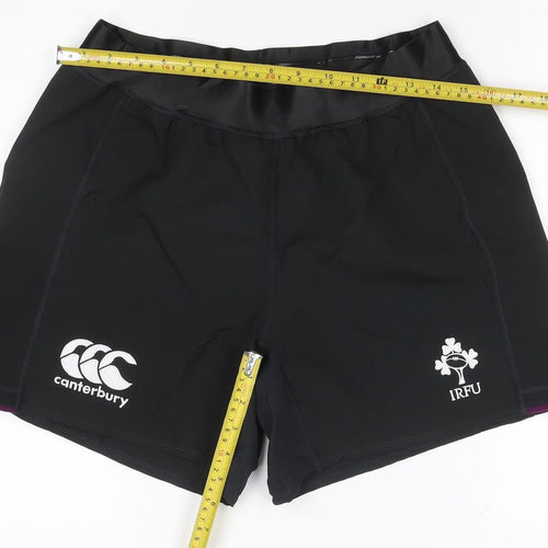 Canterbury Mens Black Size 36 Rugby Compression Shorts IRFU Vodafone