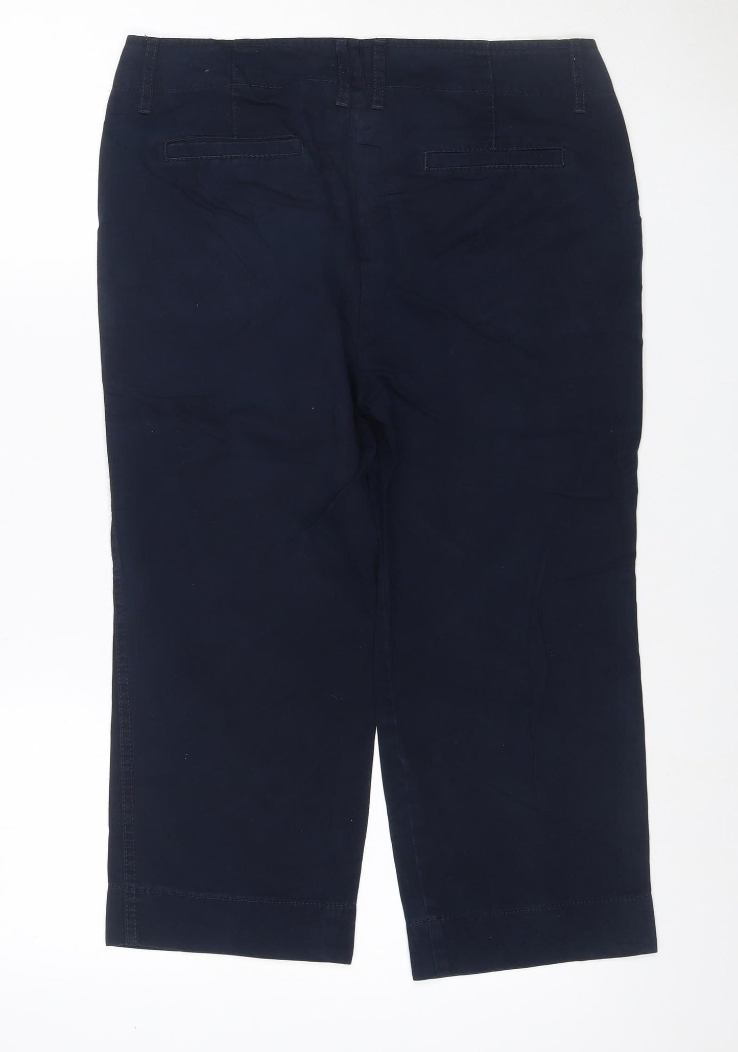 Marks and Spencer Women Navy UK 12 Cotton Stretch Cargo Trousers