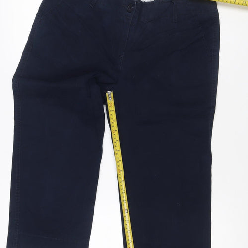 Marks and Spencer Women Navy UK 12 Cotton Stretch Cargo Trousers