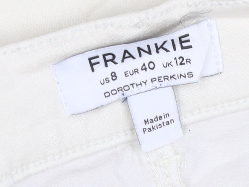 Dorothy Perkins Women Ivory UK 12R Frankie Skinny Stretch Jeans