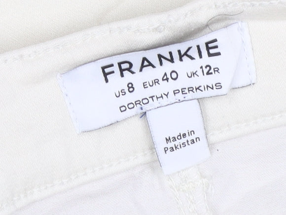 Dorothy Perkins Women Ivory UK 12R Frankie Skinny Stretch Jeans