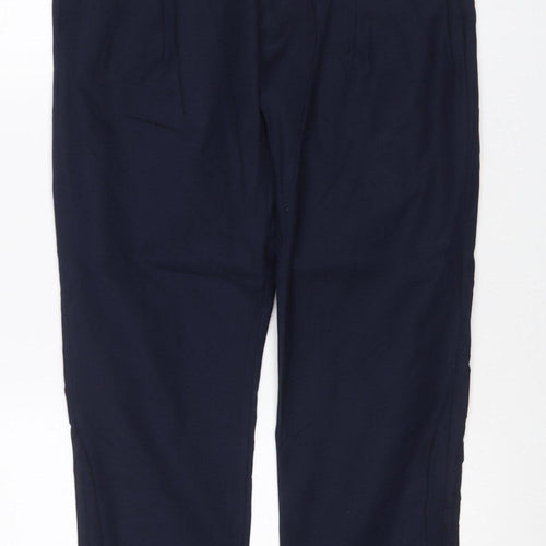 Autograph Women’s Navy Blue Size 12 Tapered Cotton Work Trousers