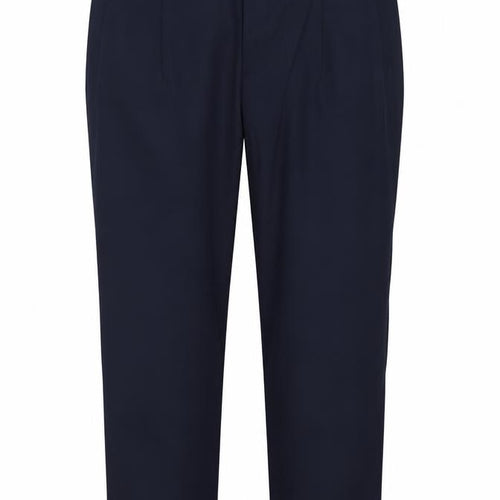 Autograph Women’s Navy Blue Size 12 Tapered Cotton Work Trousers