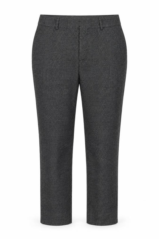 Zara Women’s Grey Check Tapered Tailored Trousers UK 8