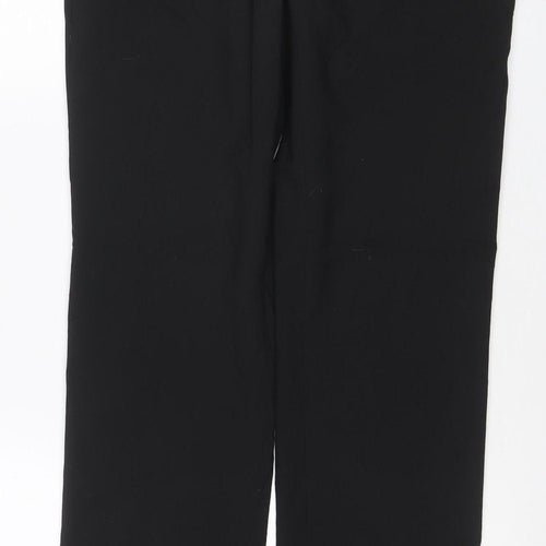 Next Men’s Black 30in Long Leg Flat Front Stretch Dress Trousers
