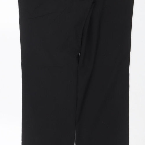 Next Men’s Black 30in Long Leg Flat Front Stretch Dress Trousers