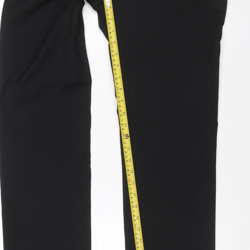 Next Men’s Black 30in Long Leg Flat Front Stretch Dress Trousers