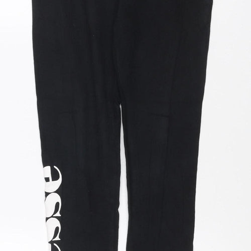 Ellesse Women’s Black UK 10 Logo Track Pants Cotton Stretch