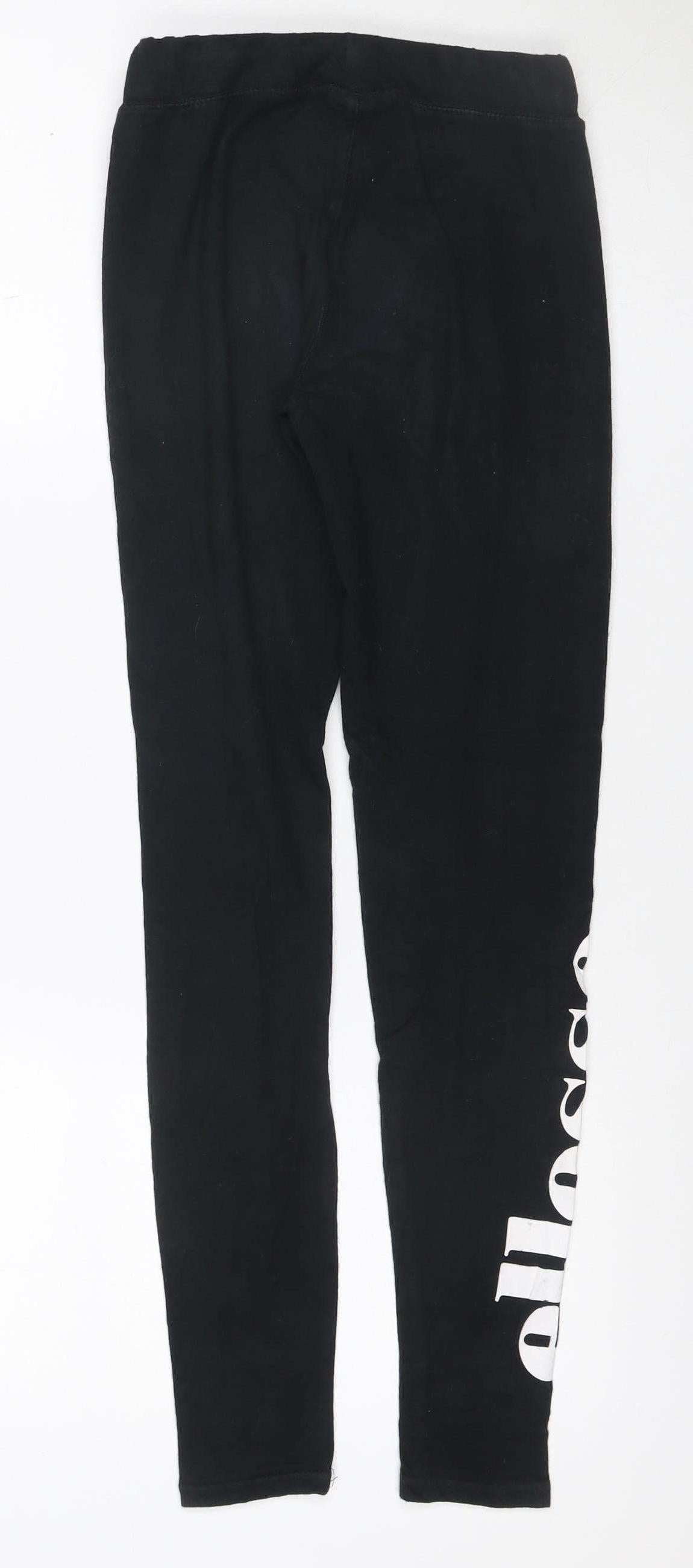 Ellesse Women’s Black UK 10 Logo Track Pants Cotton Stretch
