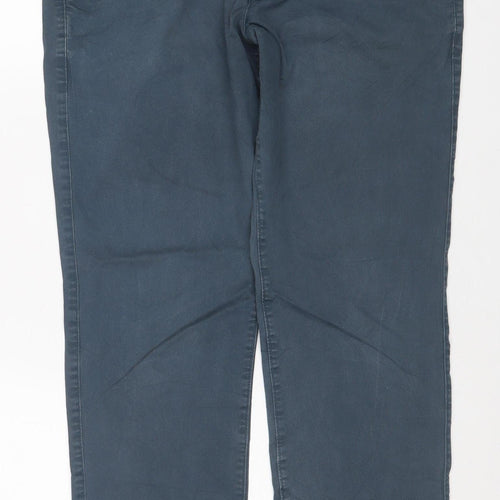 Gap Men’s Blue 32 Essential Khaki Slim Fit Flat Front Trousers