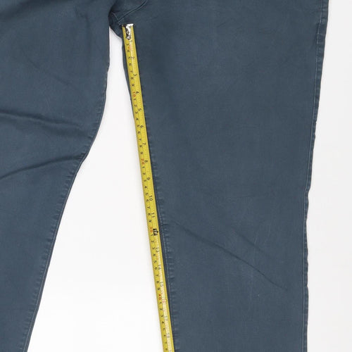 Gap Men’s Blue 32 Essential Khaki Slim Fit Flat Front Trousers