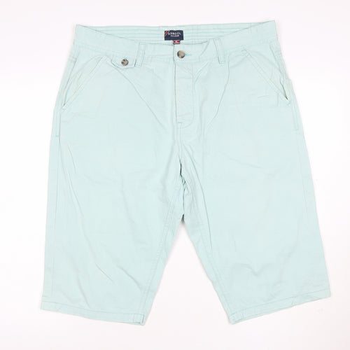 Kangol Men’s Light Blue XL Chino Shorts Cotton Flat Front