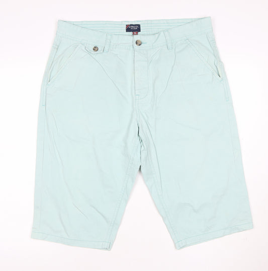 Kangol Men’s Light Blue XL Chino Shorts Cotton Flat Front