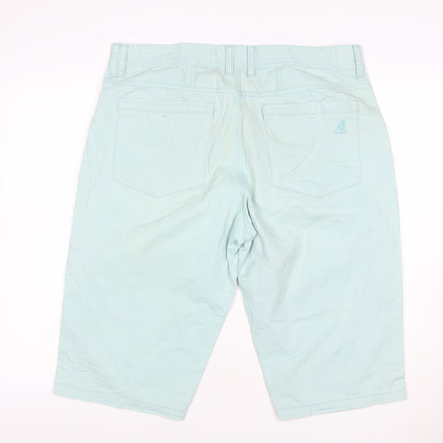 Kangol Men’s Light Blue XL Chino Shorts Cotton Flat Front