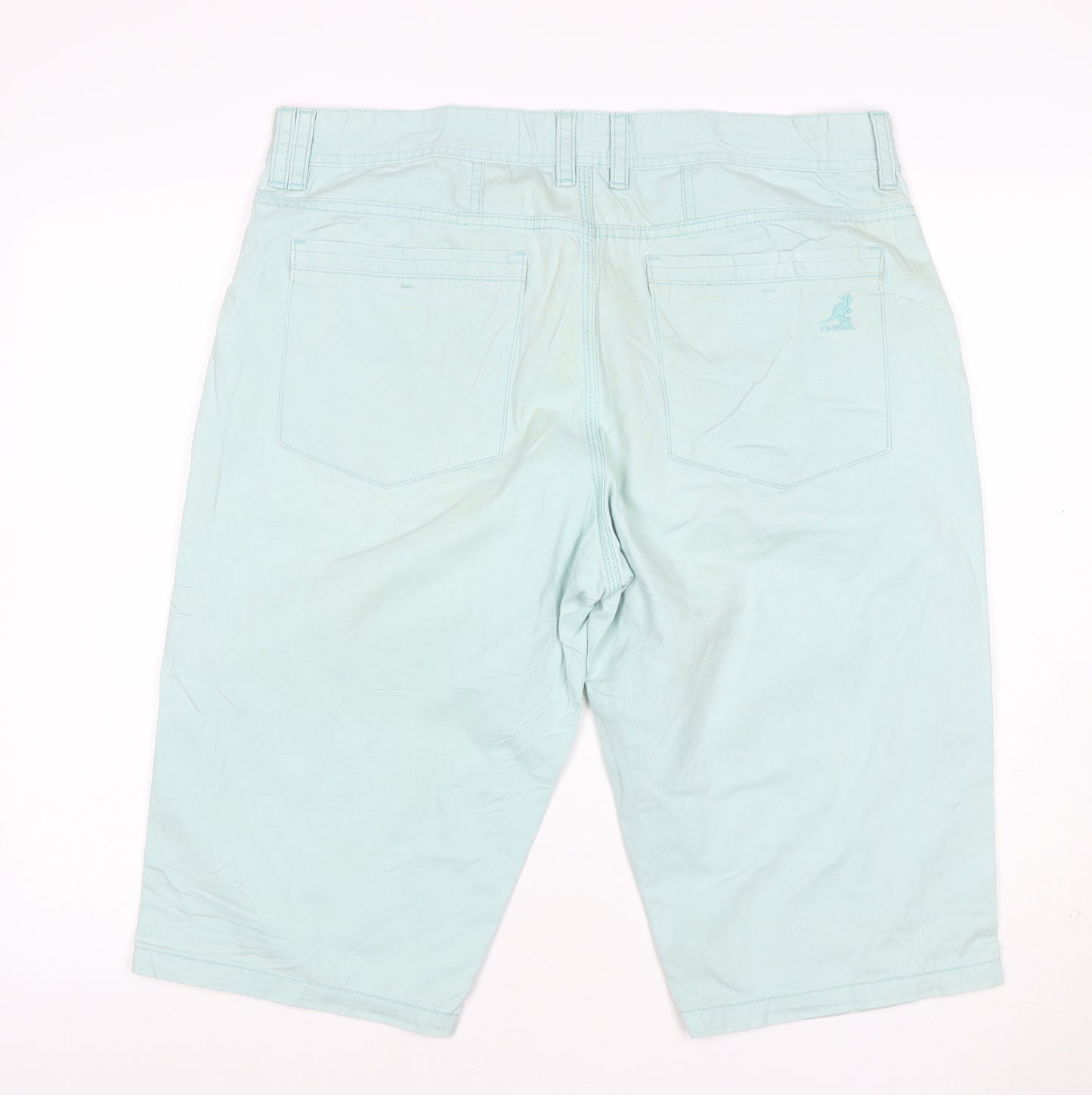 Kangol Men’s Light Blue XL Chino Shorts Cotton Flat Front