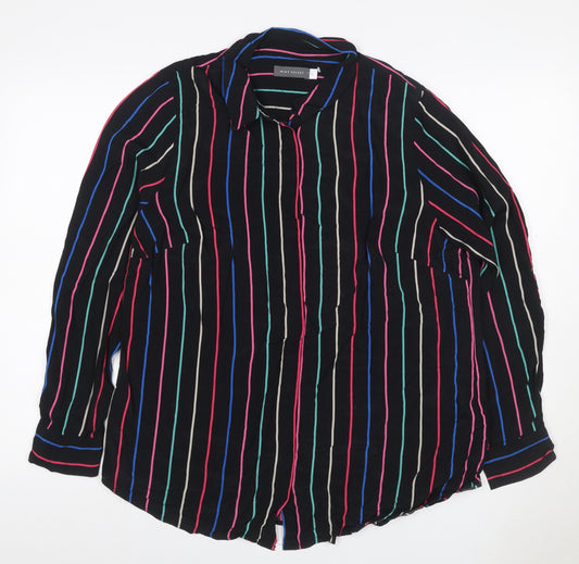Mint Velvet Women’s Multicoloured Stripe Button-Up Shirt UK 14
