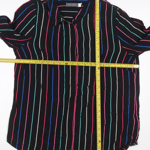 Mint Velvet Women’s Multicoloured Stripe Button-Up Shirt UK 14