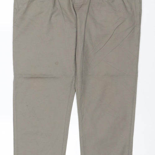 Autograph Men’s Grey 32in Regular Straight Formal Dress Trousers