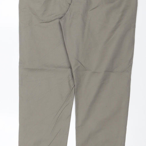 Autograph Men’s Grey 32in Regular Straight Formal Dress Trousers