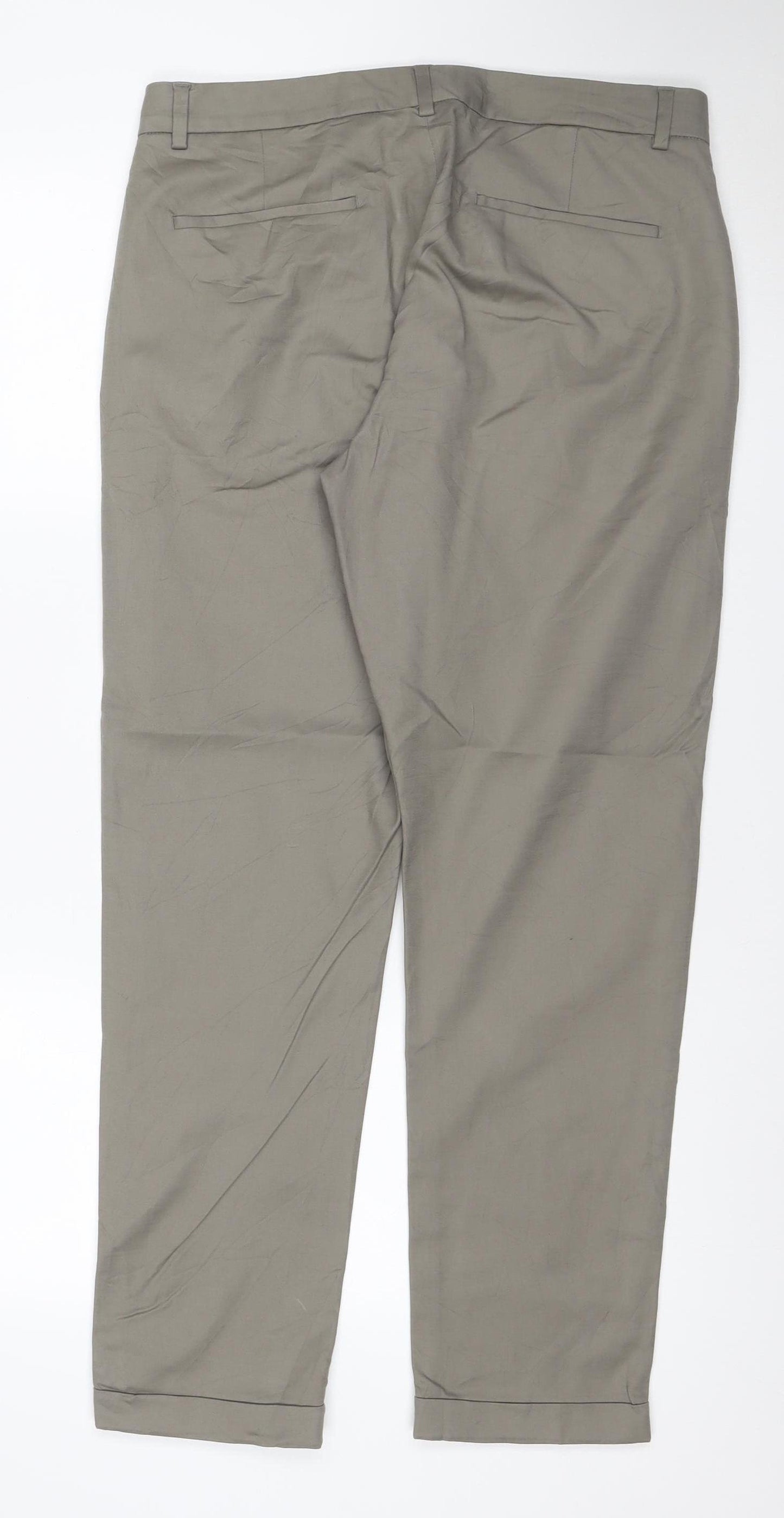 Autograph Men’s Grey 32in Regular Straight Formal Dress Trousers
