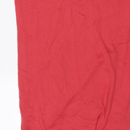 Peruvian Connection Women Red M Knit Straight Pencil Midi Skirt