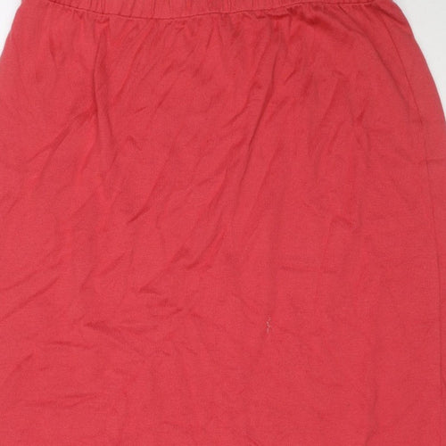Peruvian Connection Women Red M Knit Straight Pencil Midi Skirt