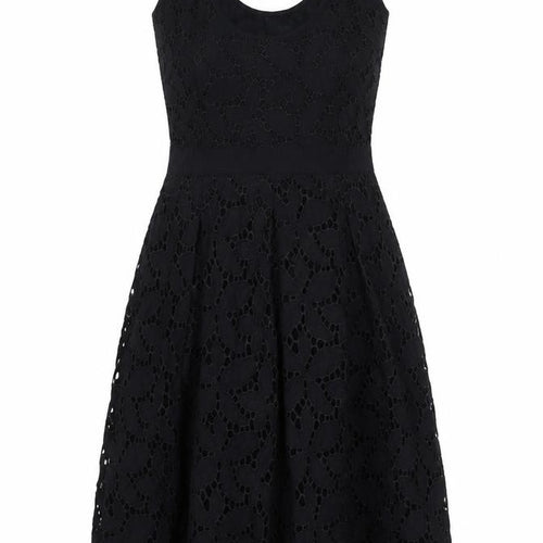 Oasis Women’s Black Size 8 Floral Lace Fit & Flare Party Dress