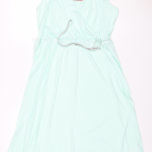 South Women Green UK 14 Sleeveless Empire Waist Maxi Dress