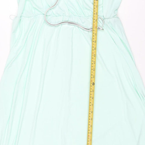 South Women Green UK 14 Sleeveless Empire Waist Maxi Dress