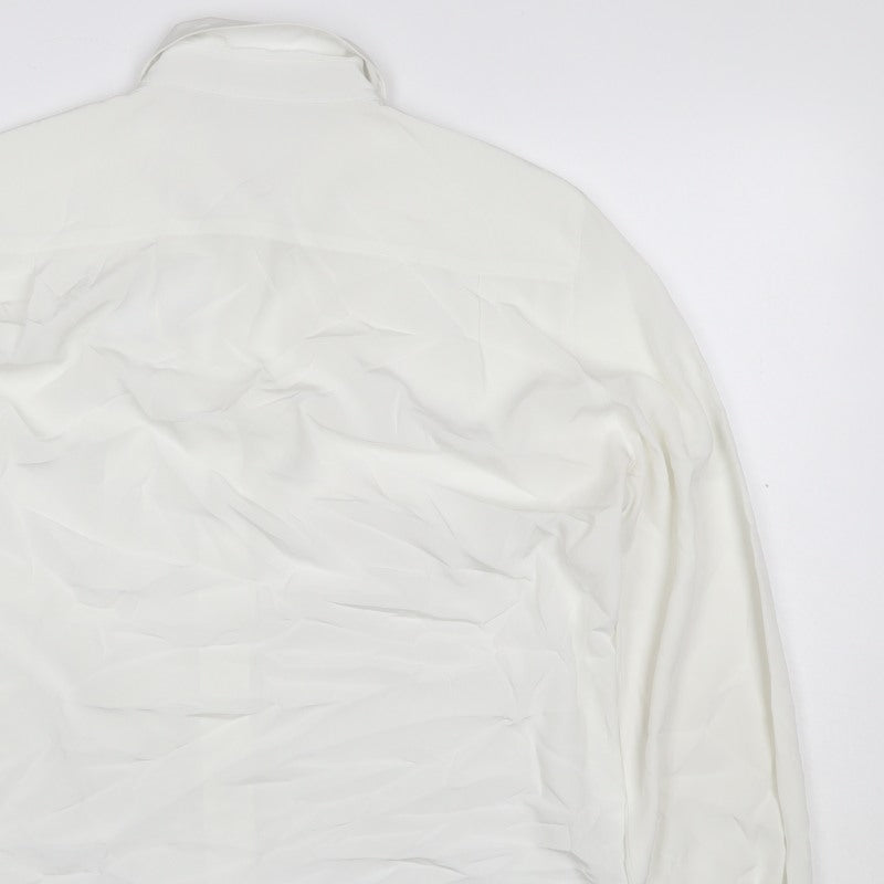 Basler Women Ivory UK 10 Classic Collared Long Sleeve Button-Up Blouse