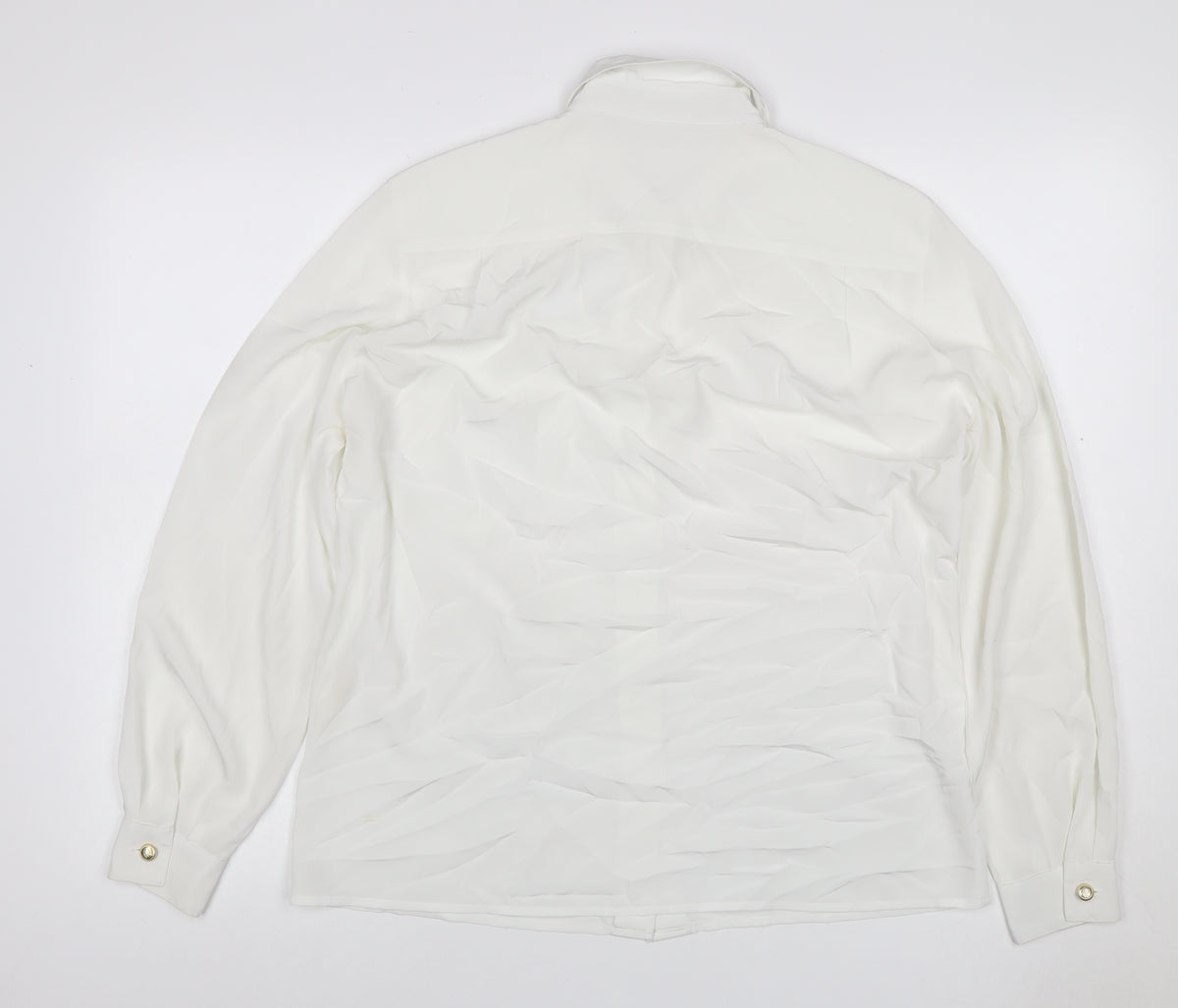 Basler Women Ivory UK 10 Classic Collared Long Sleeve Button-Up Blouse