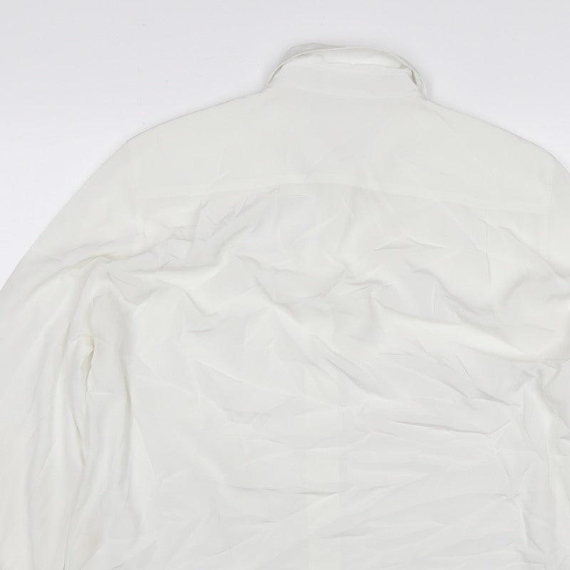 Basler Women Ivory UK 10 Classic Collared Long Sleeve Button-Up Blouse